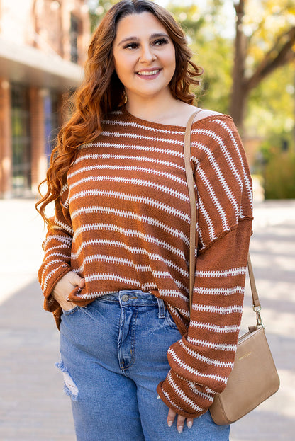 Striped Girly Sweater Daisie Boutique
