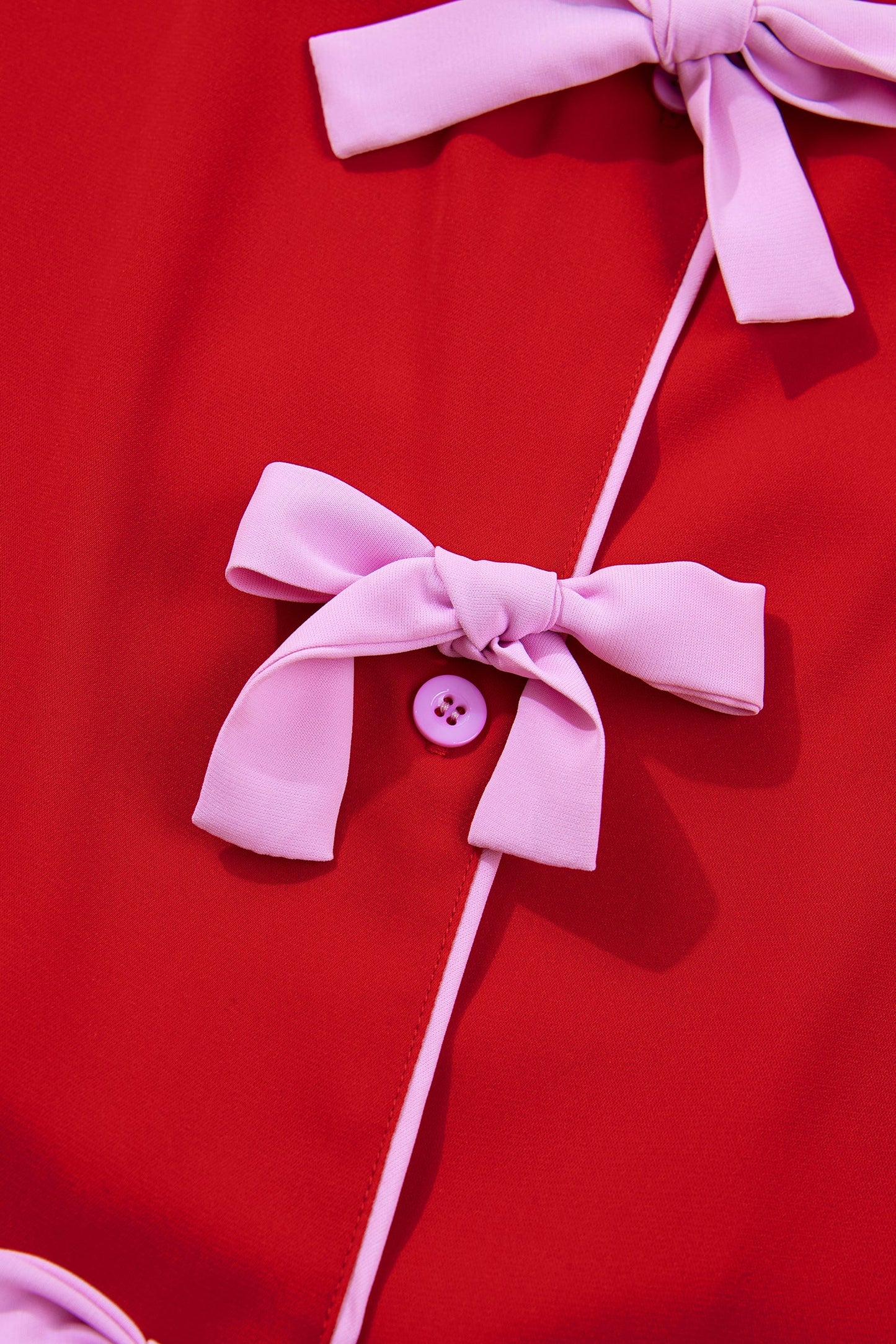 Ribbon Bow Short Silky 2pcs Pajama Set Dear-Lover Dropshipping
