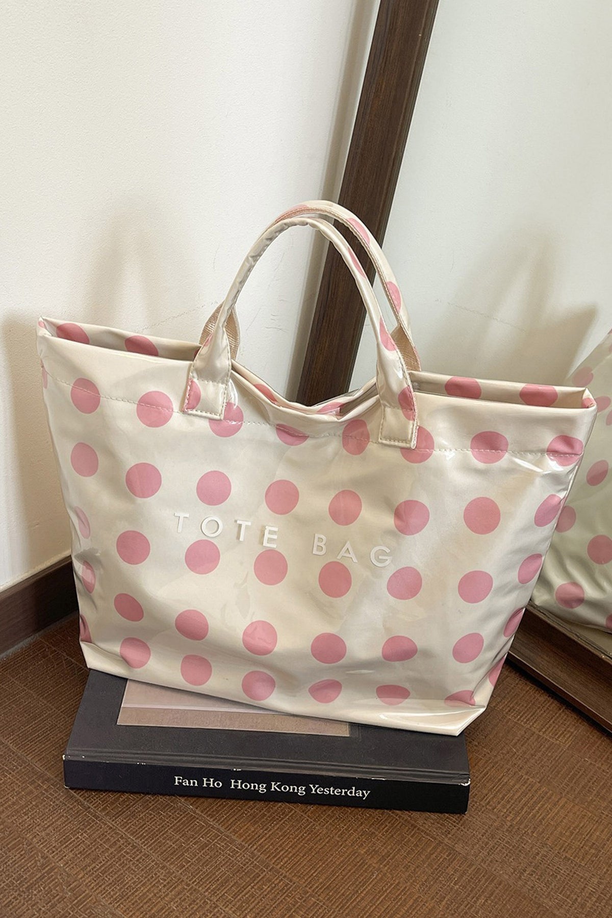 Polka Dot Waterproof PVC Tote Bag