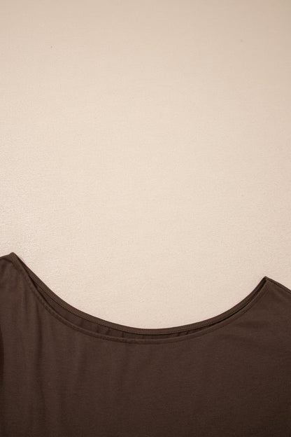 Plus Size Solid Color Asymmetric Neck Short Sleeve Blouse Dear-Lover Dropshipping