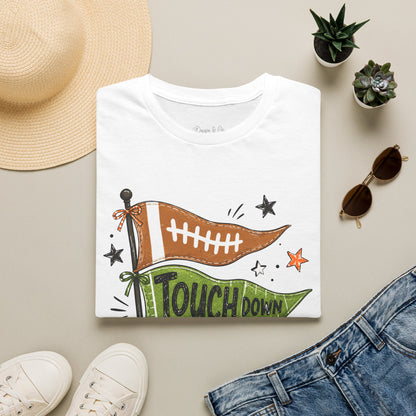 Touchdown Game Day T-Shirt — Football Flag Graphic Tee