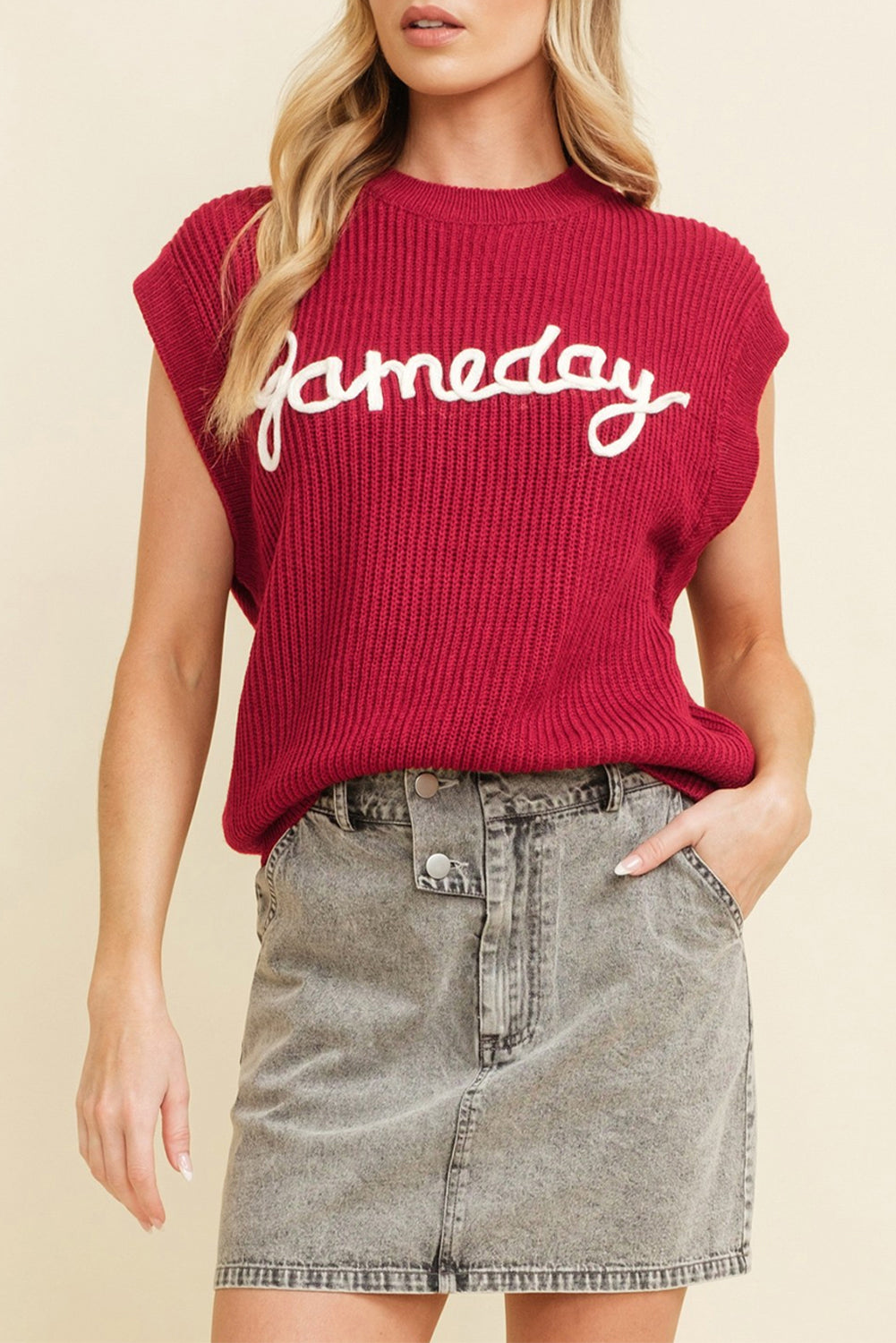 Game Day Football Season Sweater Vest Daisie Boutique