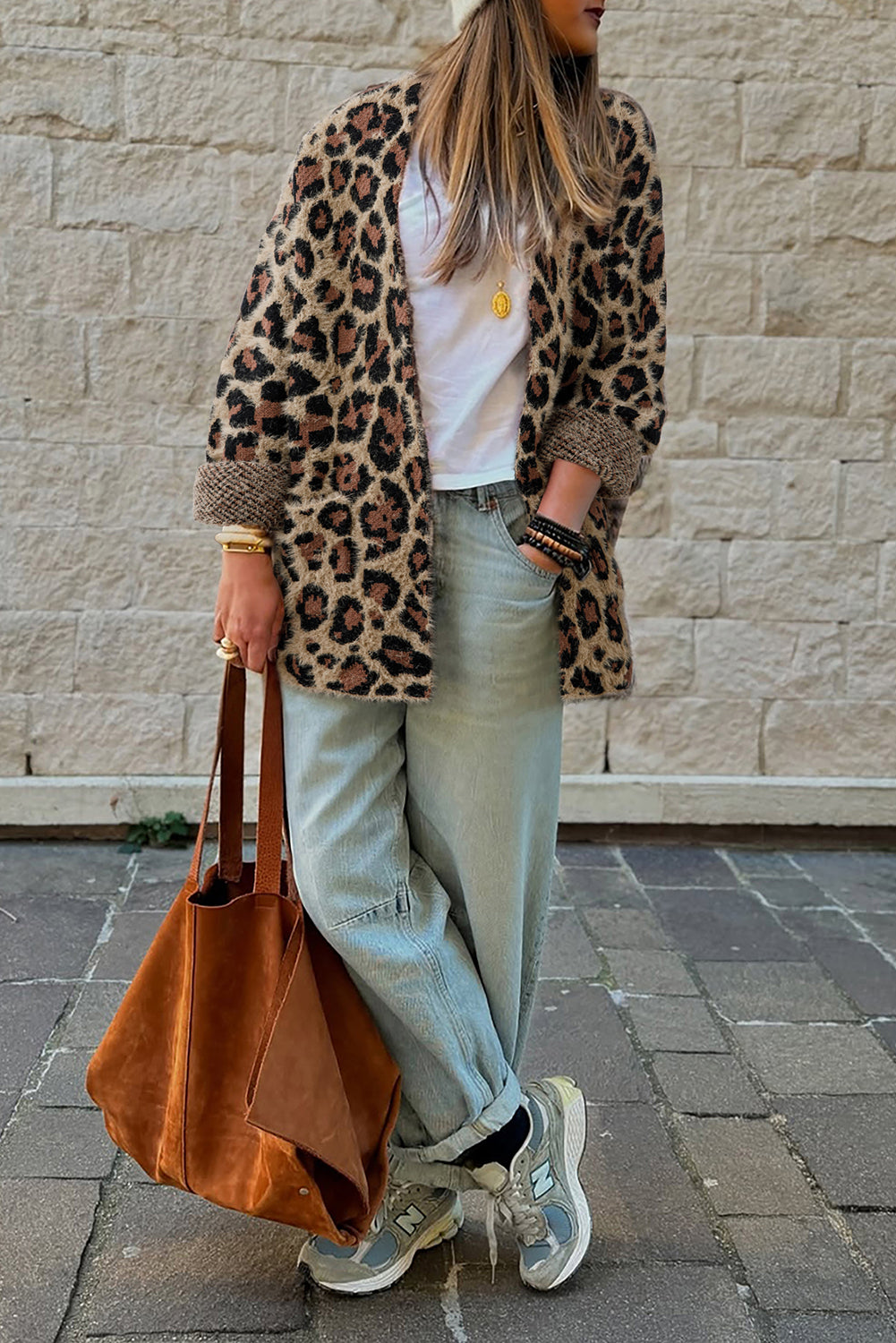 Brown Leopard Casual Cardigan Dear-Lover Dropshipping