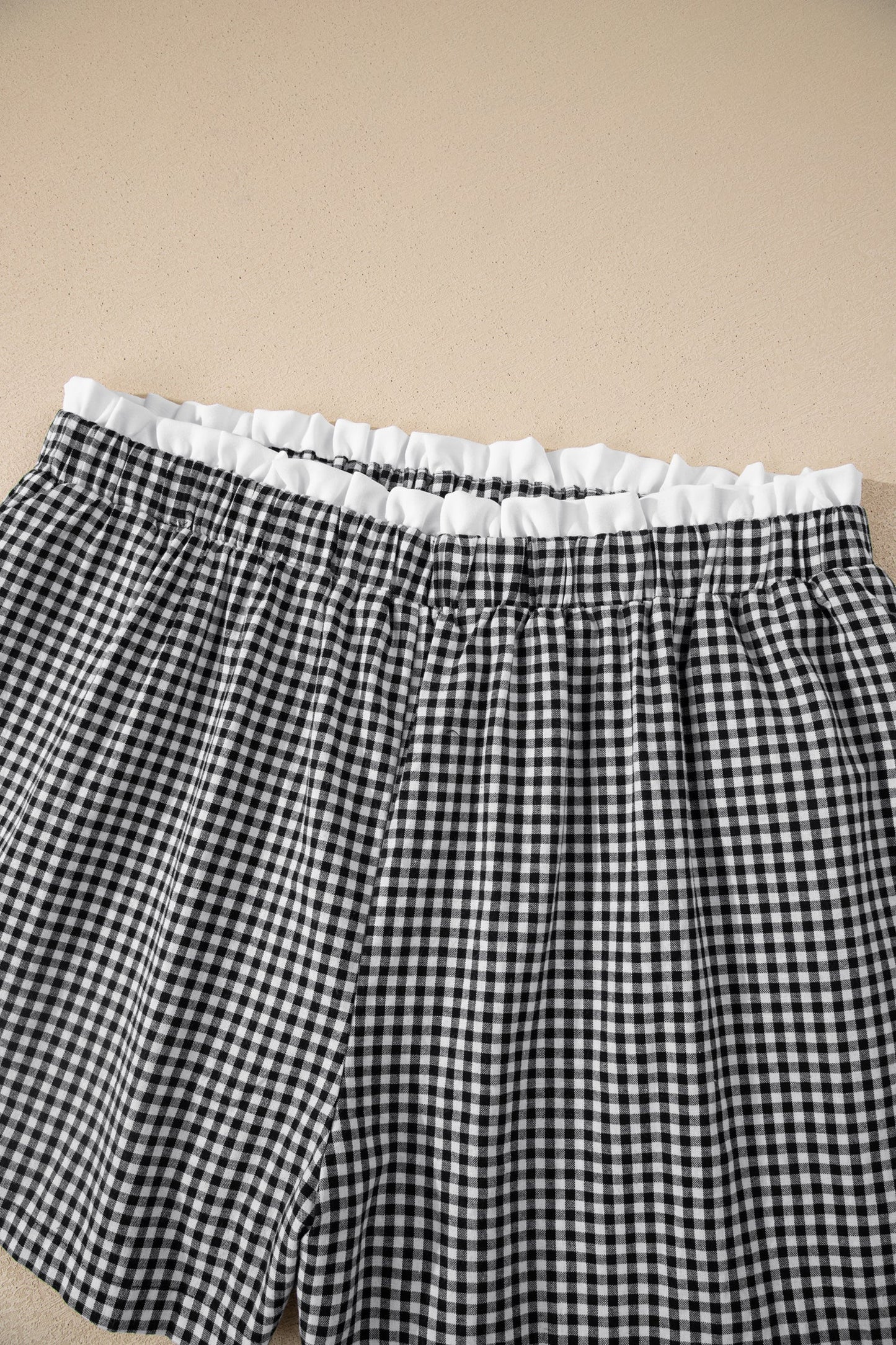 Plus Size Contrast Trim Plaid Print Shorts Dear-Lover Dropshipping