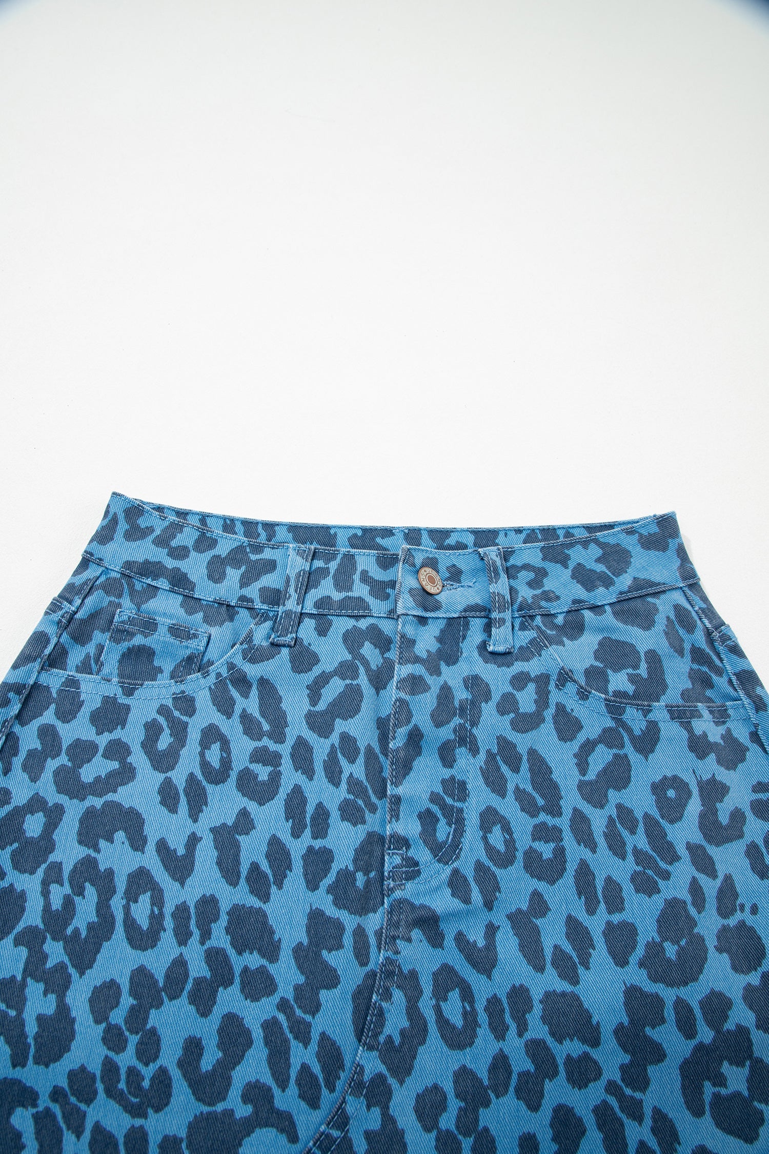 Leopard Denim Midi Skirt Dear-Lover Dropshipping