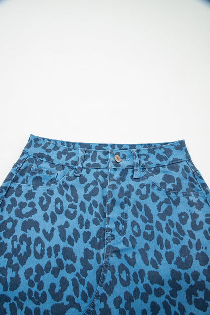 Leopard Denim Midi Skirt Dear-Lover Dropshipping