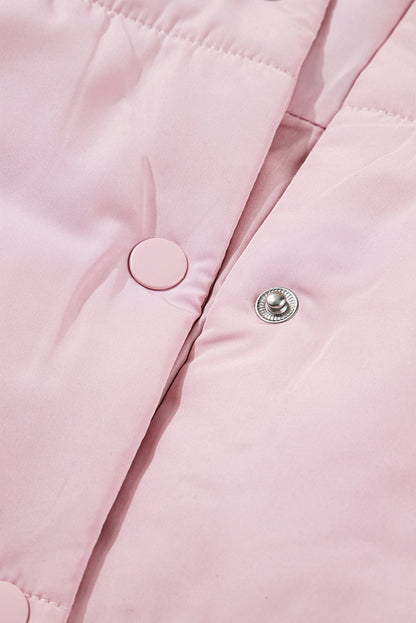 Flutter Sleeve Puffer Vest - Bubblegum Pink Dear-Lover Dropshipping