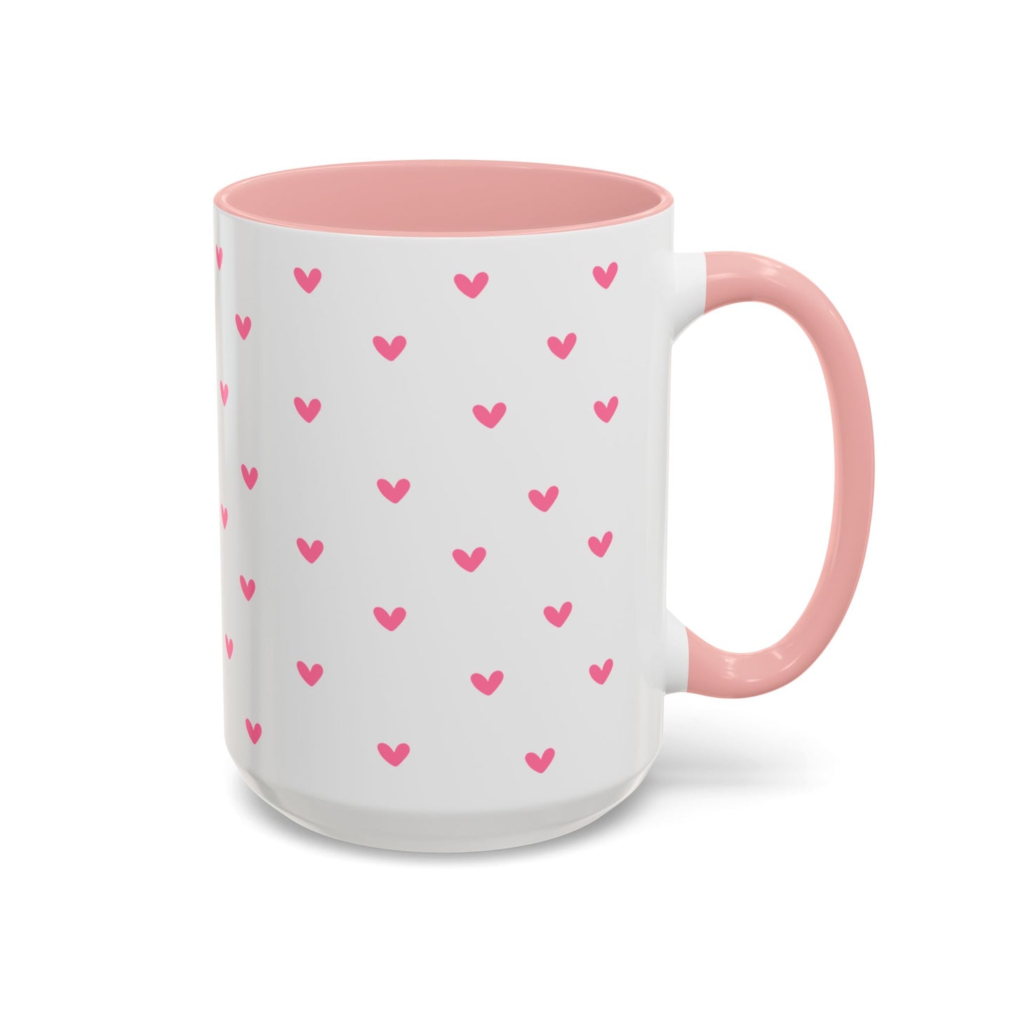 Love Hearts Accent Coffee Mug - Perfect for Valentine's Day and Everyday Enjoyment