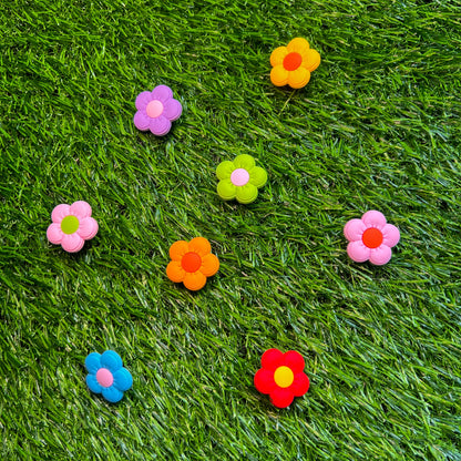 Bright Daisy Flower Shoe Charm Set (8 pieces) Daisie Boutique