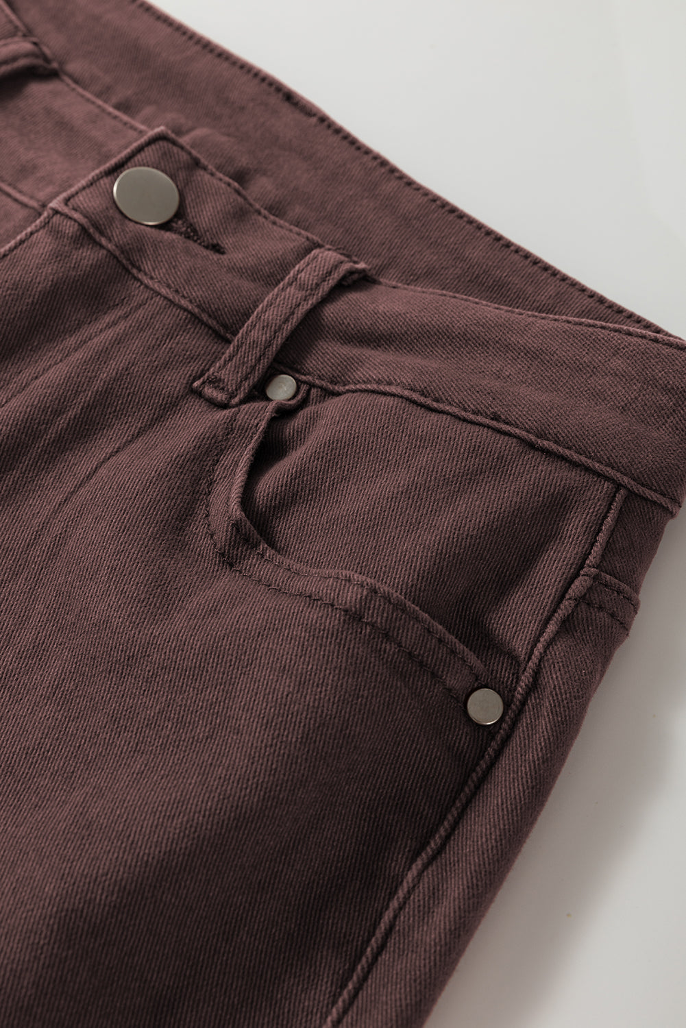 Loose Straight High Waist Solid Color Jeans - Coffee Daisie Boutique