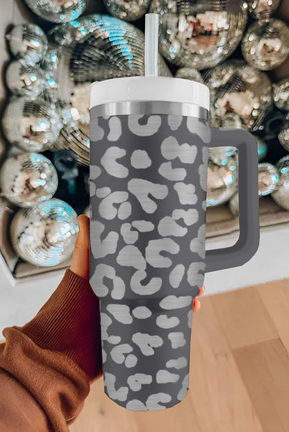 Leopard Print 40OZ Stainless Steel Portable Cup with Handle Daisie Boutique
