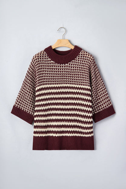 Cutie Stripe Slouchy Sweater Dear-Lover Dropshipping