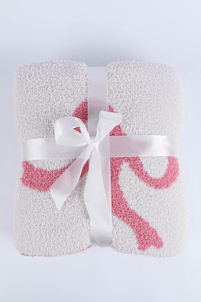 Pink Bow Printed Cozy Soft Throw Blanket Dear-Lover Dropshipping