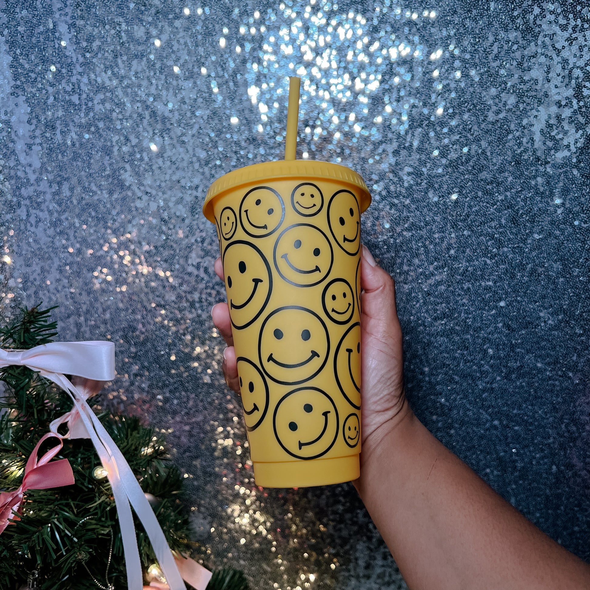 Smiley Face - 24 Ounce Dopamine Cold Cup Daisie Boutique