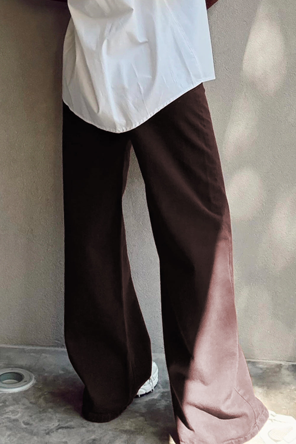 Loose Straight High Waist Solid Color Jeans - Coffee Daisie Boutique
