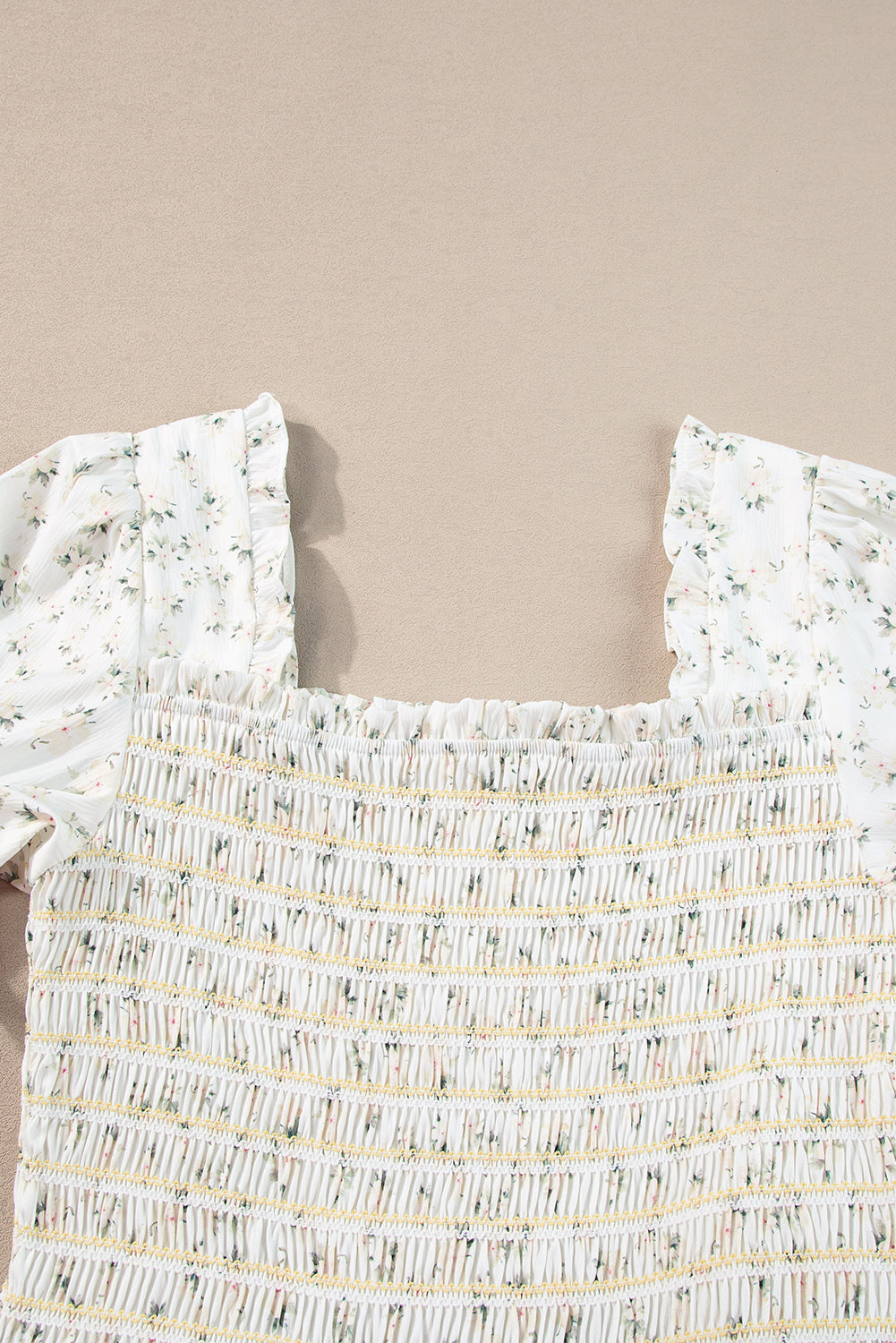 White Frilly Tiered Floral Maxi Dress Daisie Boutique