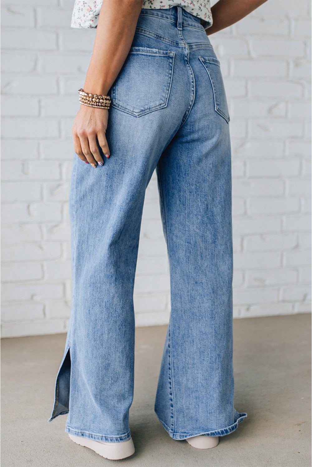 Slit Leg High Rise Drawstring Casual Jeans Dear-Lover Dropshipping
