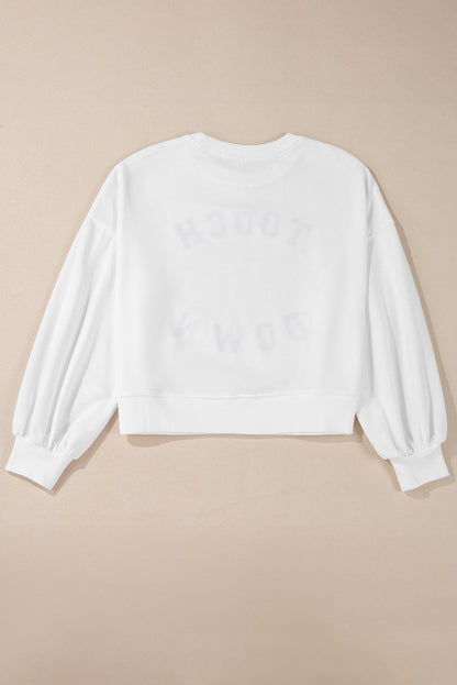 TOUCH DOWN Football Graphic Pullover Sweatshirt Daisie Boutique