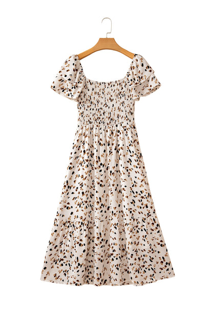 Floral Print Ruffle Short Sleeve Dress Dear-Lover Dropshipping
