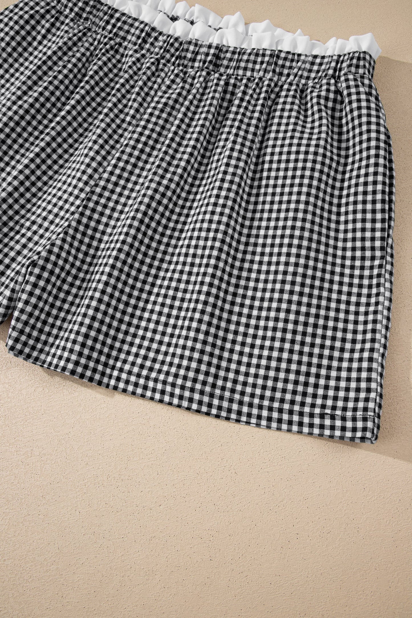 Plus Size Contrast Trim Plaid Print Shorts Dear-Lover Dropshipping