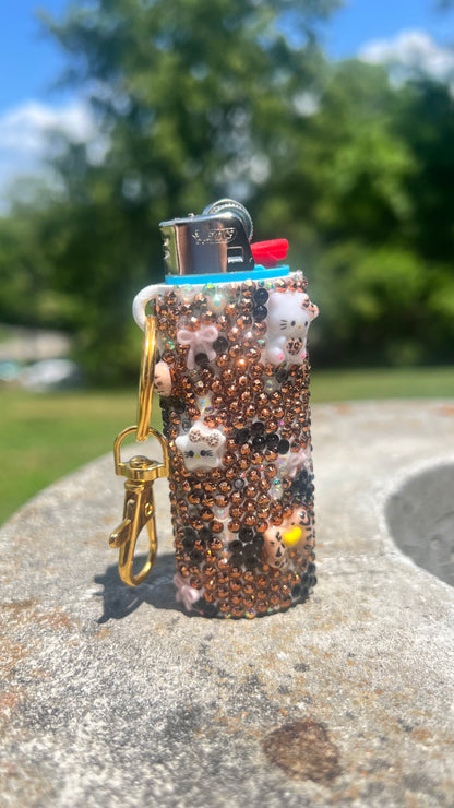Handmade Cutie Freestyle "Junk" Charm Lighter Case — Aesthetic 3D Coquette Accessory for Round Bic Lighters