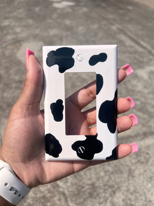 Cow Print Light Switch Plate – 1 Piece Daisie Boutique