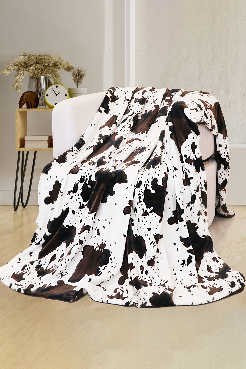 Cozy Cow Print Plush Blanket Daisie Boutique