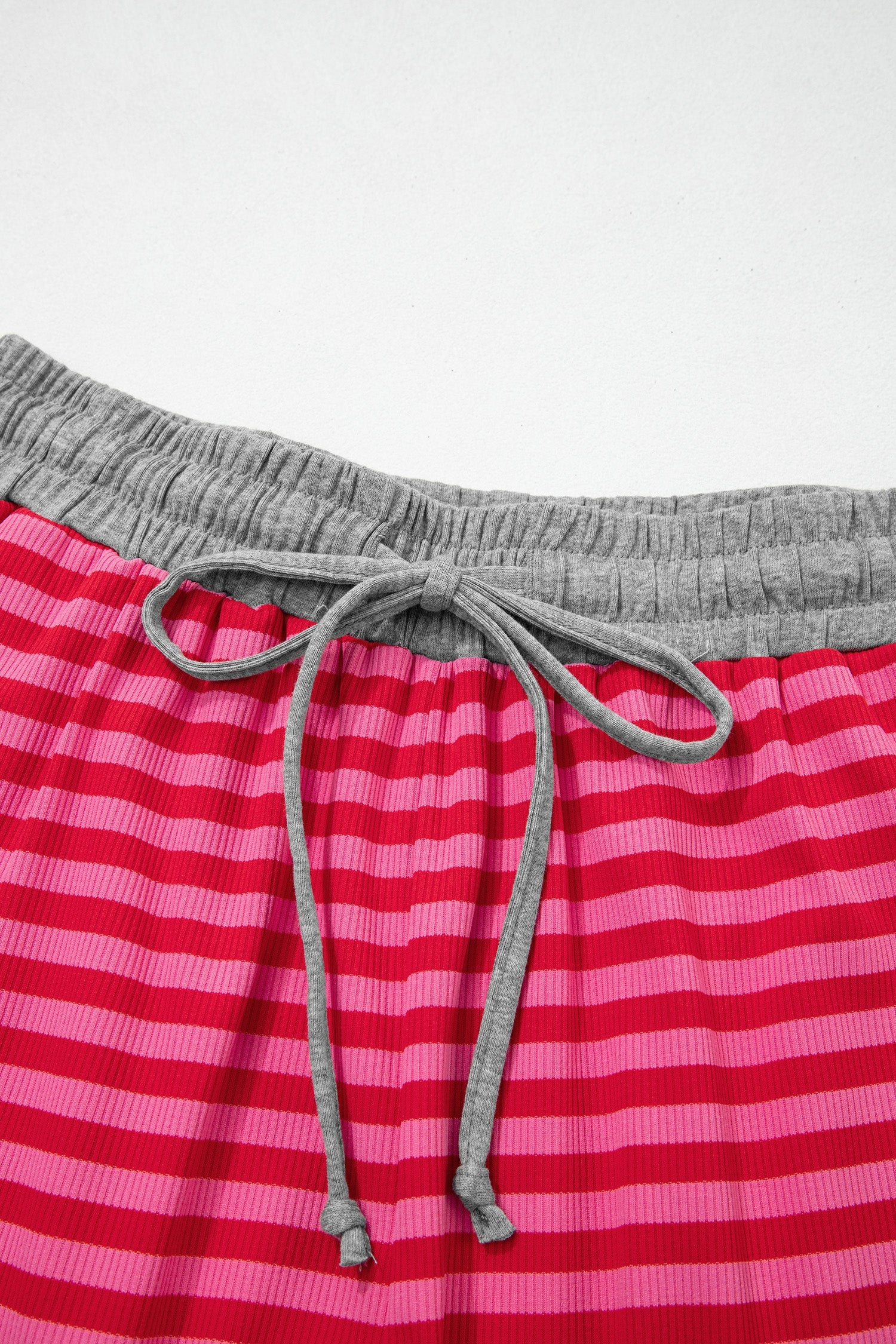 Stripe Contrast Elastic Waist Shorts Dear-Lover Dropshipping