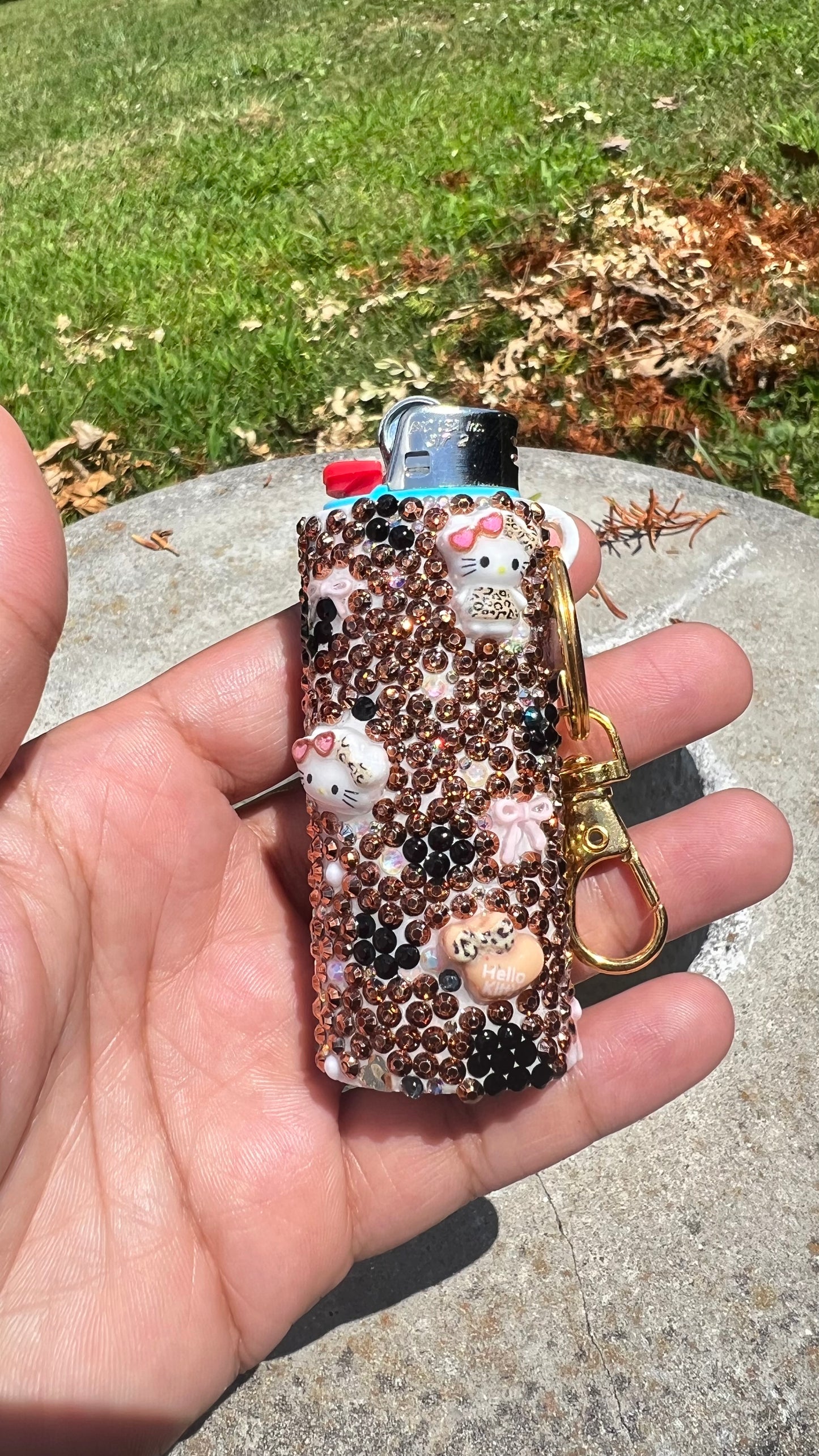 Handmade Cutie Freestyle "Junk" Charm Lighter Case — Aesthetic 3D Coquette Accessory for Round Bic Lighters