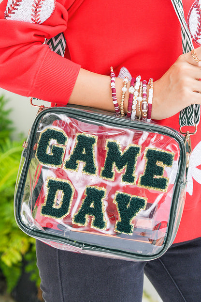 GAME DAY Chenille Shoulder Bag - Green Dear-Lover Dropshipping