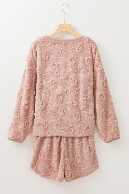 Leopard Fleece Lounge Set Daisie Boutique