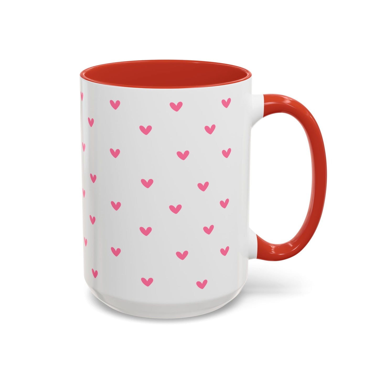 Love Hearts Accent Coffee Mug - Perfect for Valentine's Day and Everyday Enjoyment