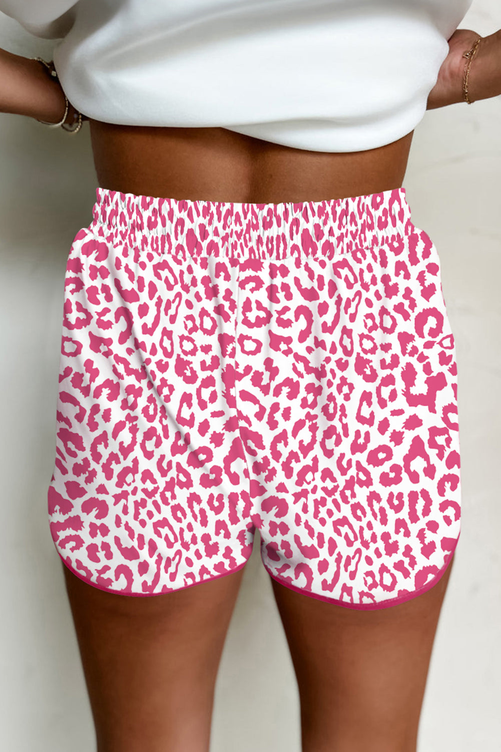 Leopard Elastic Waistband Lace up Casual Shorts Dear-Lover Dropshipping