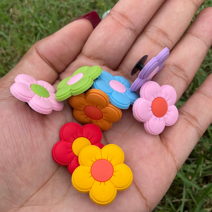 Bright Daisy Flower Shoe Charm Set (8 pieces) Daisie Boutique