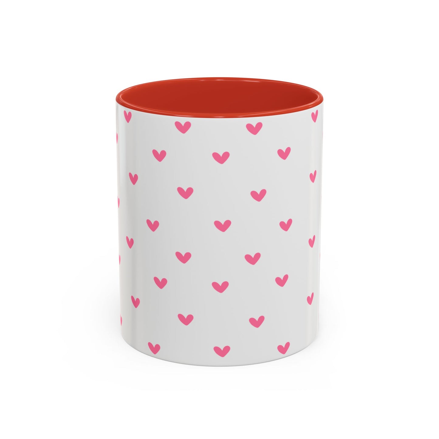 Love Hearts Accent Coffee Mug - Perfect for Valentine's Day and Everyday Enjoyment