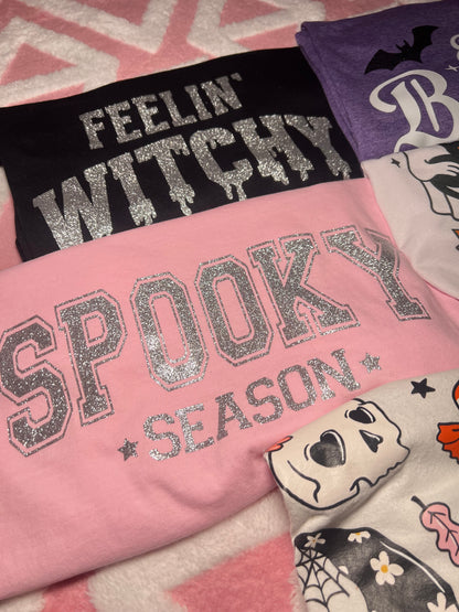 Spooky Season Glitter Halloween Tee