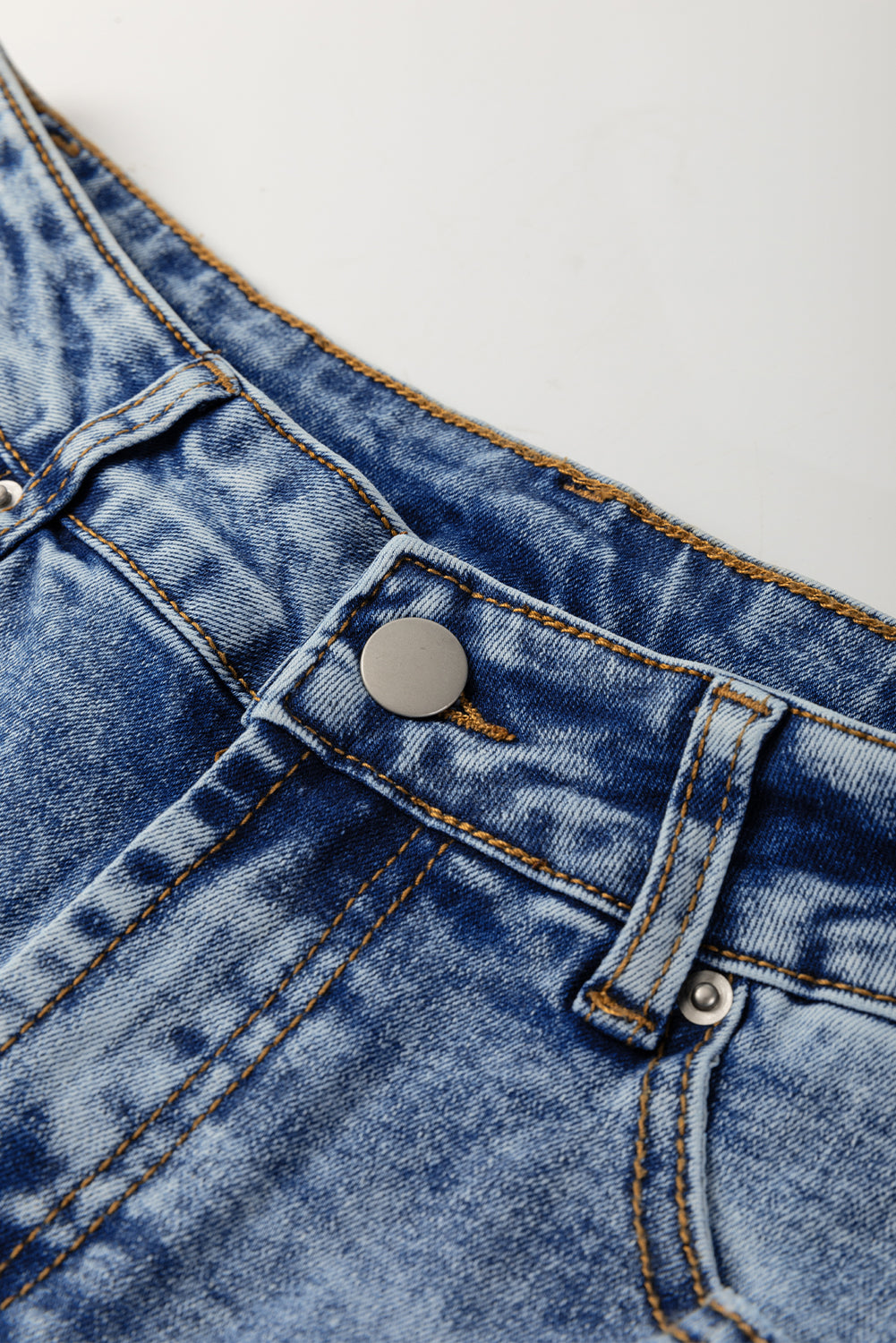 Seam Cuffed Hem Straight High Waist Jeans Daisie Boutique