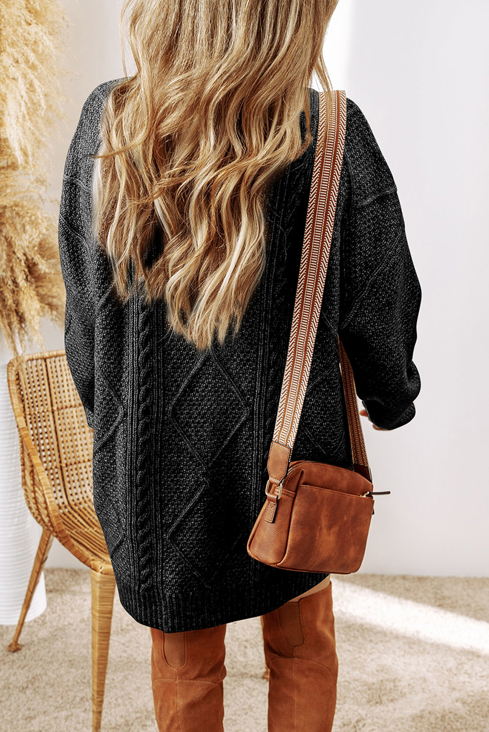 Cable Knit Sweater Dress Daisie Boutique