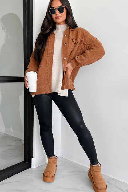 Black V Crossover High Waist Faux Leather Leggings Daisie Boutique