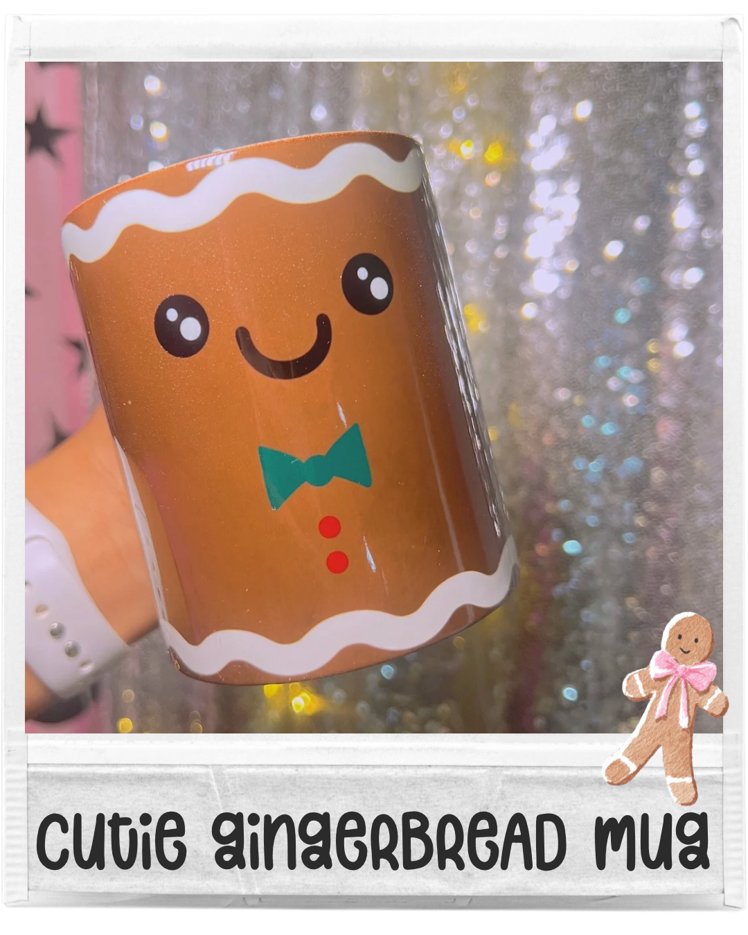 Cutie Gingerbread Man Ceramic Mug Daisie Boutique