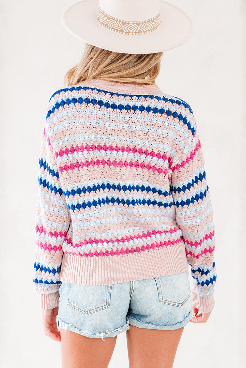 Colorful Striped Pullover Sweater Dear-Lover Dropshipping