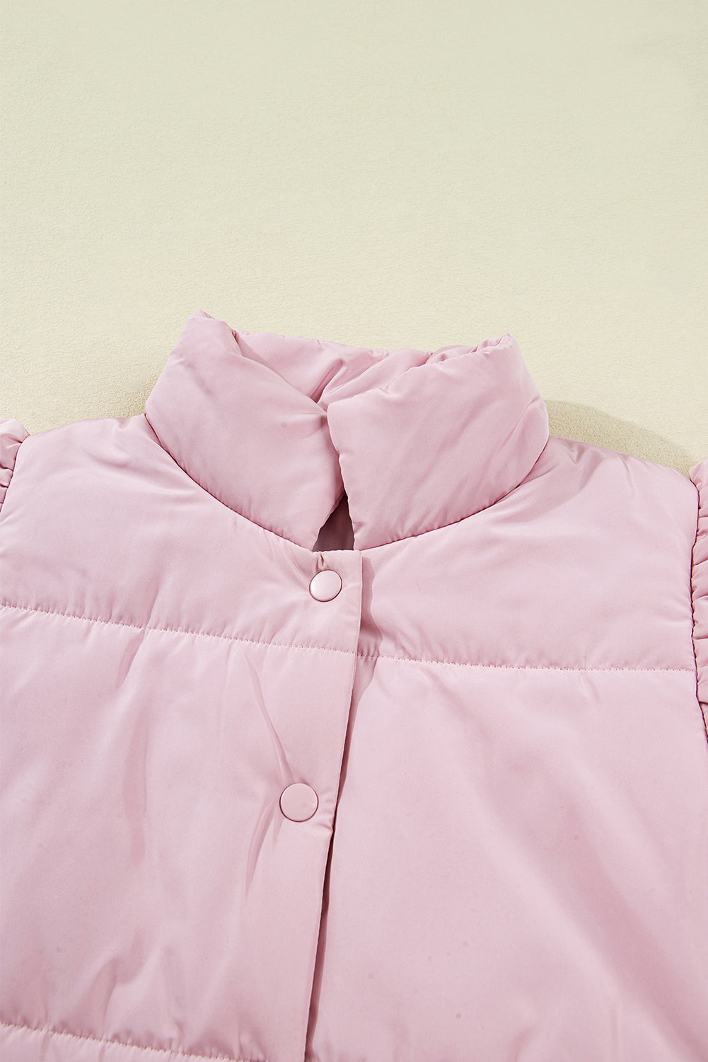 Flutter Sleeve Puffer Vest - Bubblegum Pink Dear-Lover Dropshipping
