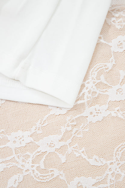 White Sheer Lace Frilly Ruffles High Low Skirt Dear-Lover Dropshipping