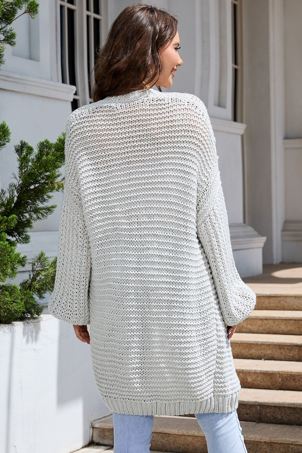 Chunky Oversize Knit Puff Sleeve Cardigan Dear-Lover Dropshipping