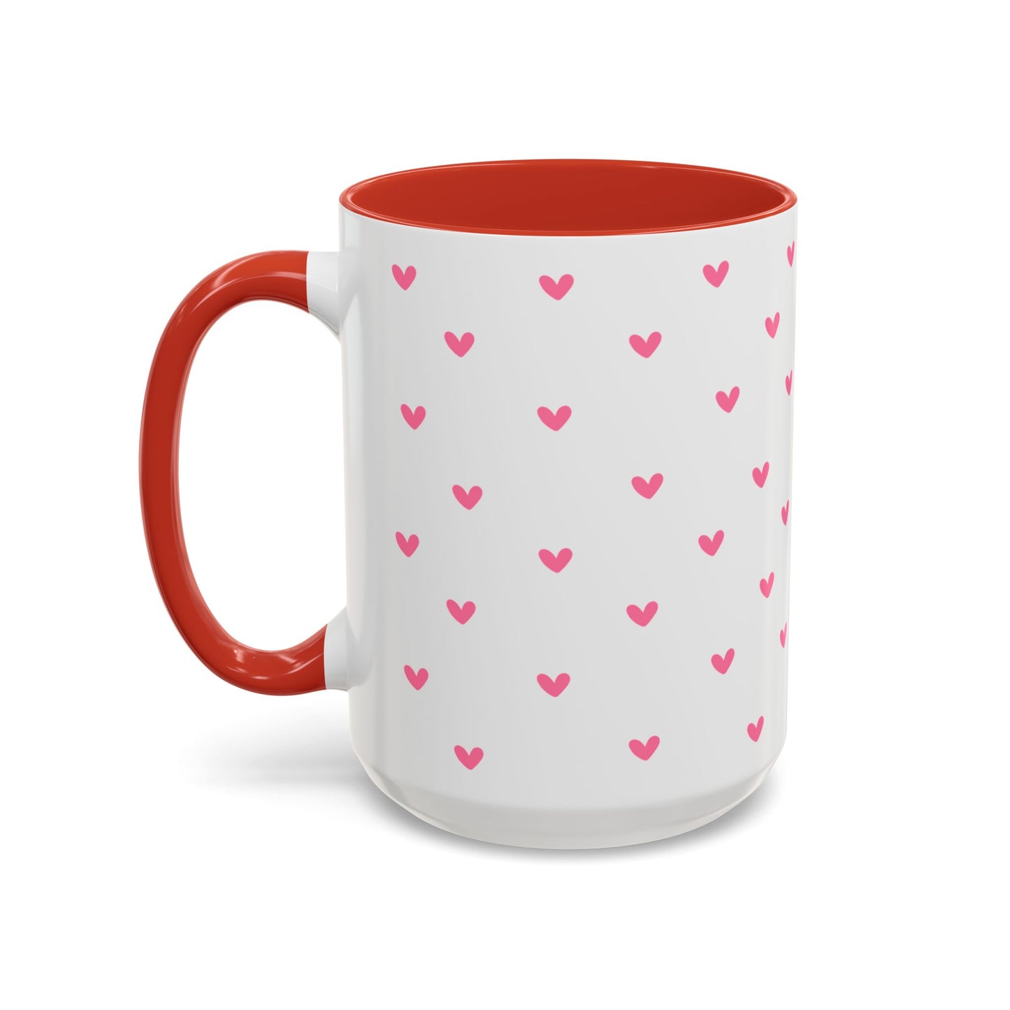 Love Hearts Accent Coffee Mug - Perfect for Valentine's Day and Everyday Enjoyment