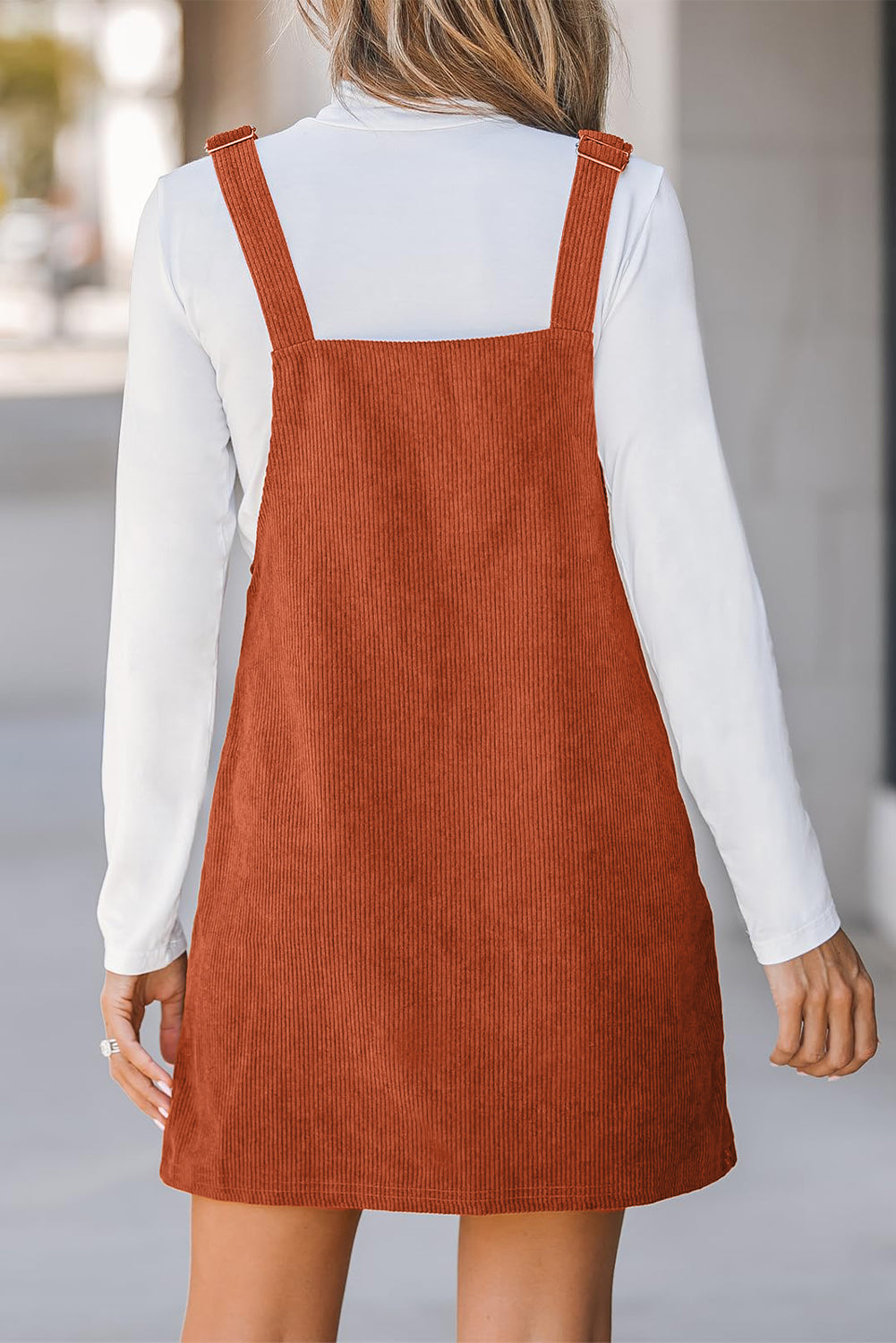 Front Pocket Corduroy Overall Dress Daisie Boutique