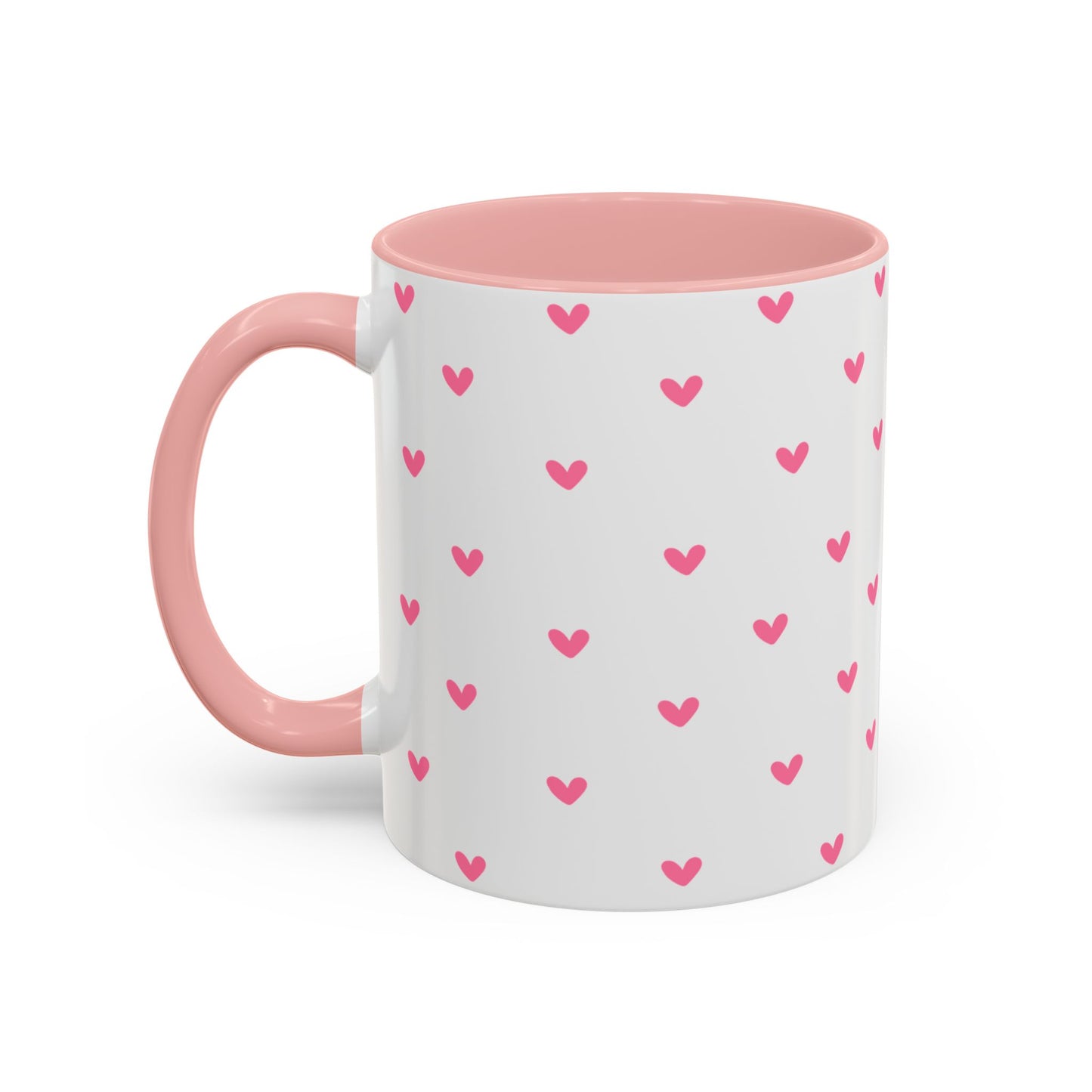 Love Hearts Accent Coffee Mug - Perfect for Valentine's Day and Everyday Enjoyment