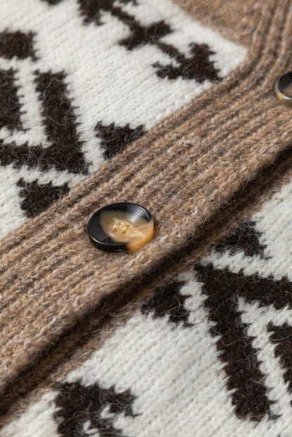 Dark Geometric Pattern Sweater Cardigan Dear-Lover Dropshipping
