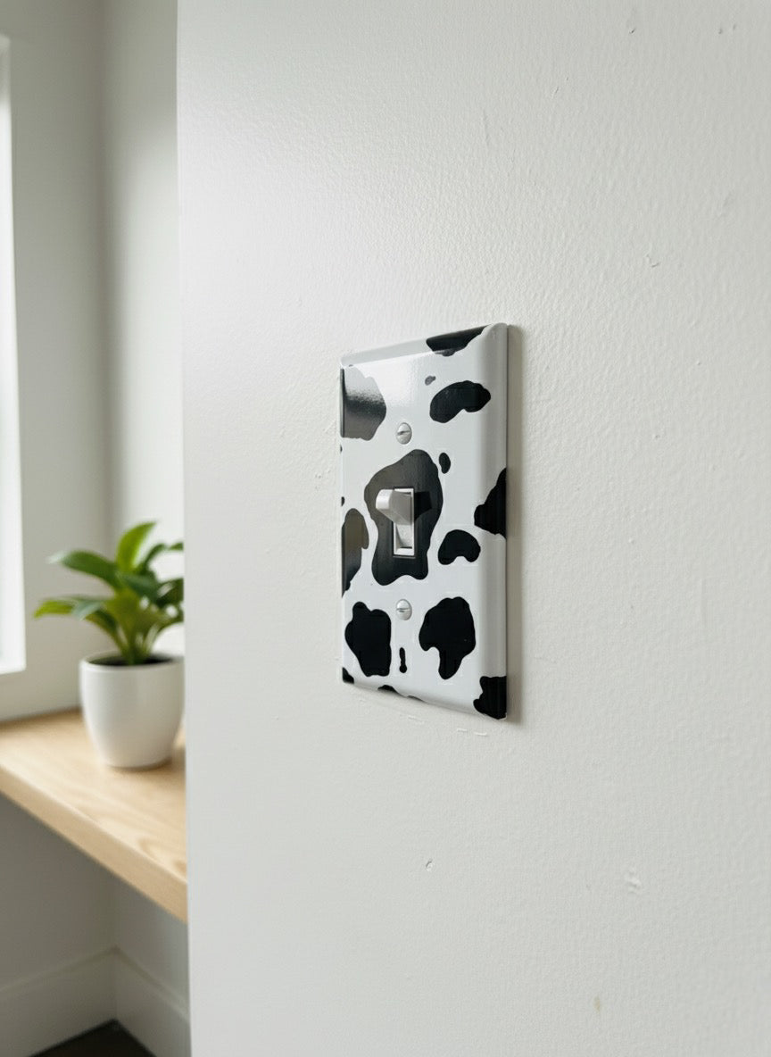 Cow Print Light Switch Plate – 1 Piece Daisie Boutique
