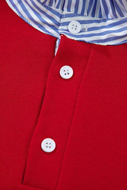 Bow Sweatshirt and Short Set - Red Dear-Lover Dropshipping